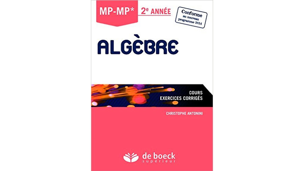 Christophe Antonini Algèbre